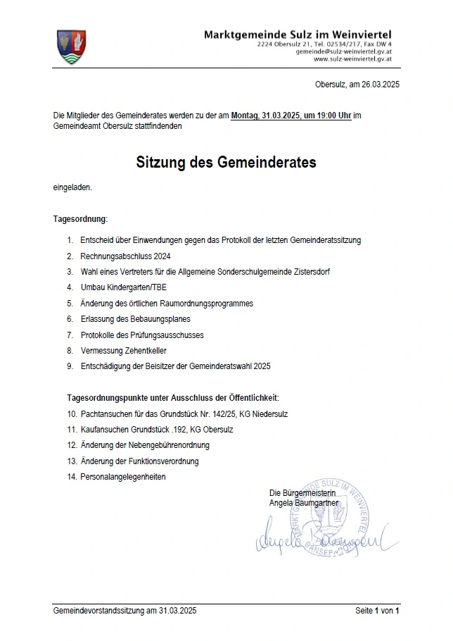 Einladung 31.03.2025